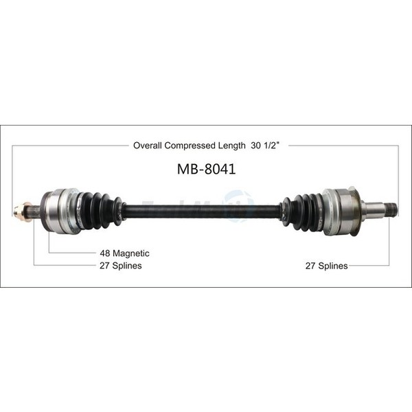 Surtrack Axle Cv Axle Shaft, Mb-8041 MB-8041